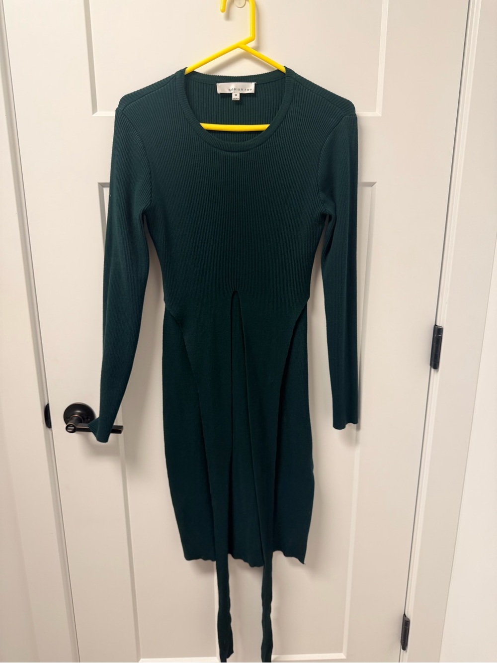 Wilfred Deep Teal Ribbed Long-Sleeve Knit Dress